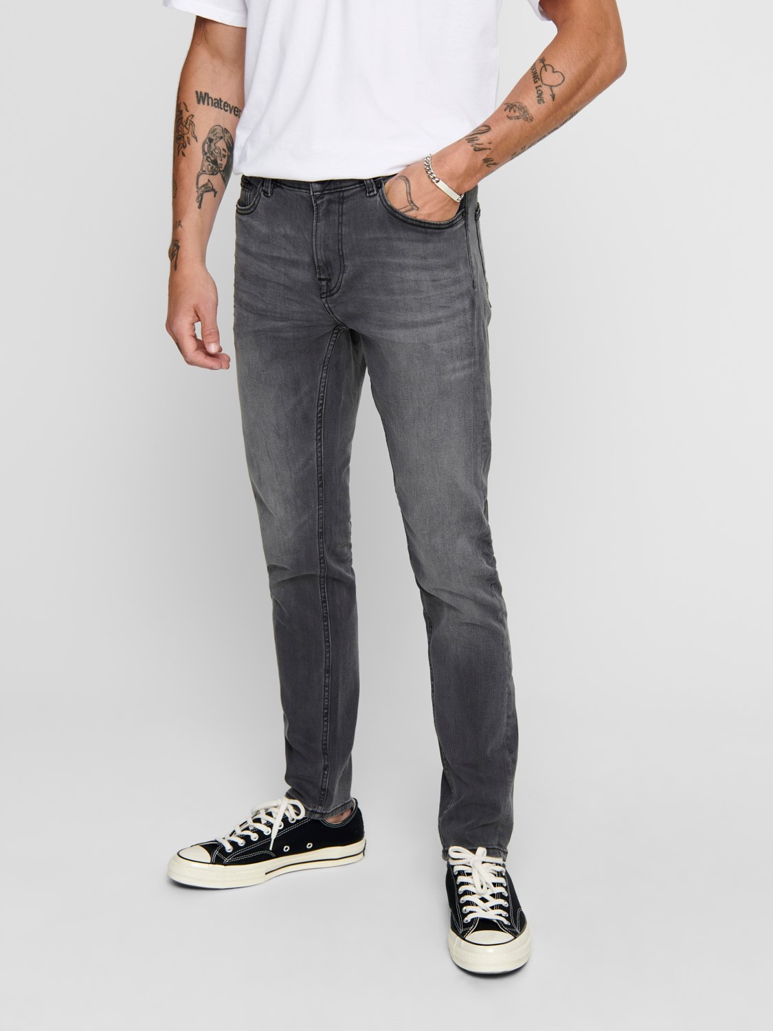 Skinny Fit Jeans ONSWARP Basic Stretch Tapered Denim Hose Skinny Fit Jeans ONSWARP Basic Stretch Tapered Denim Hose