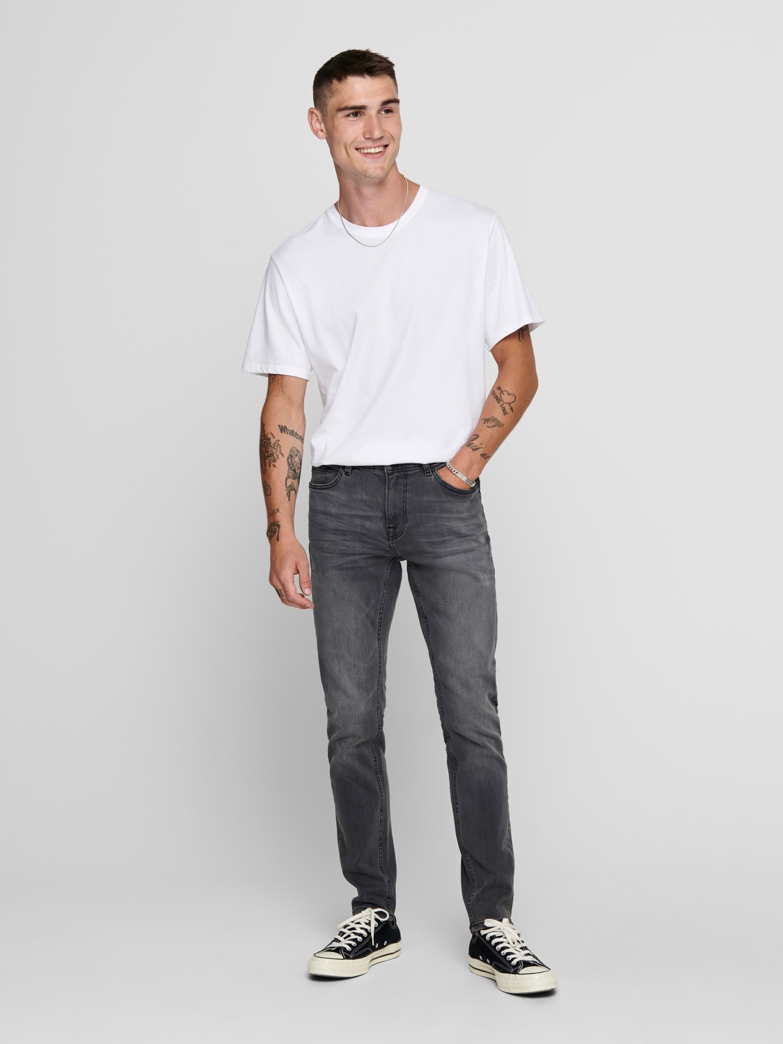 Skinny Fit Jeans ONSWARP Basic Stretch Tapered Denim Hose Skinny Fit Jeans ONSWARP Basic Stretch Tapered Denim Hose
