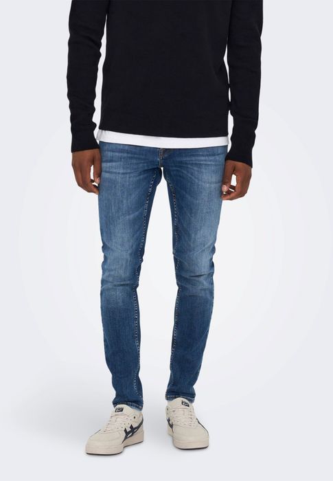 Only & Sons ONLY & SONS Skinny Fit Jeans ONSWARP Basic Stretch Tapered Denim – Blau, Bild 3