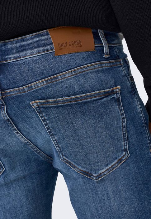 Only & Sons ONLY & SONS Skinny Fit Jeans ONSWARP Basic Stretch Tapered Denim – Blau, Bild 5