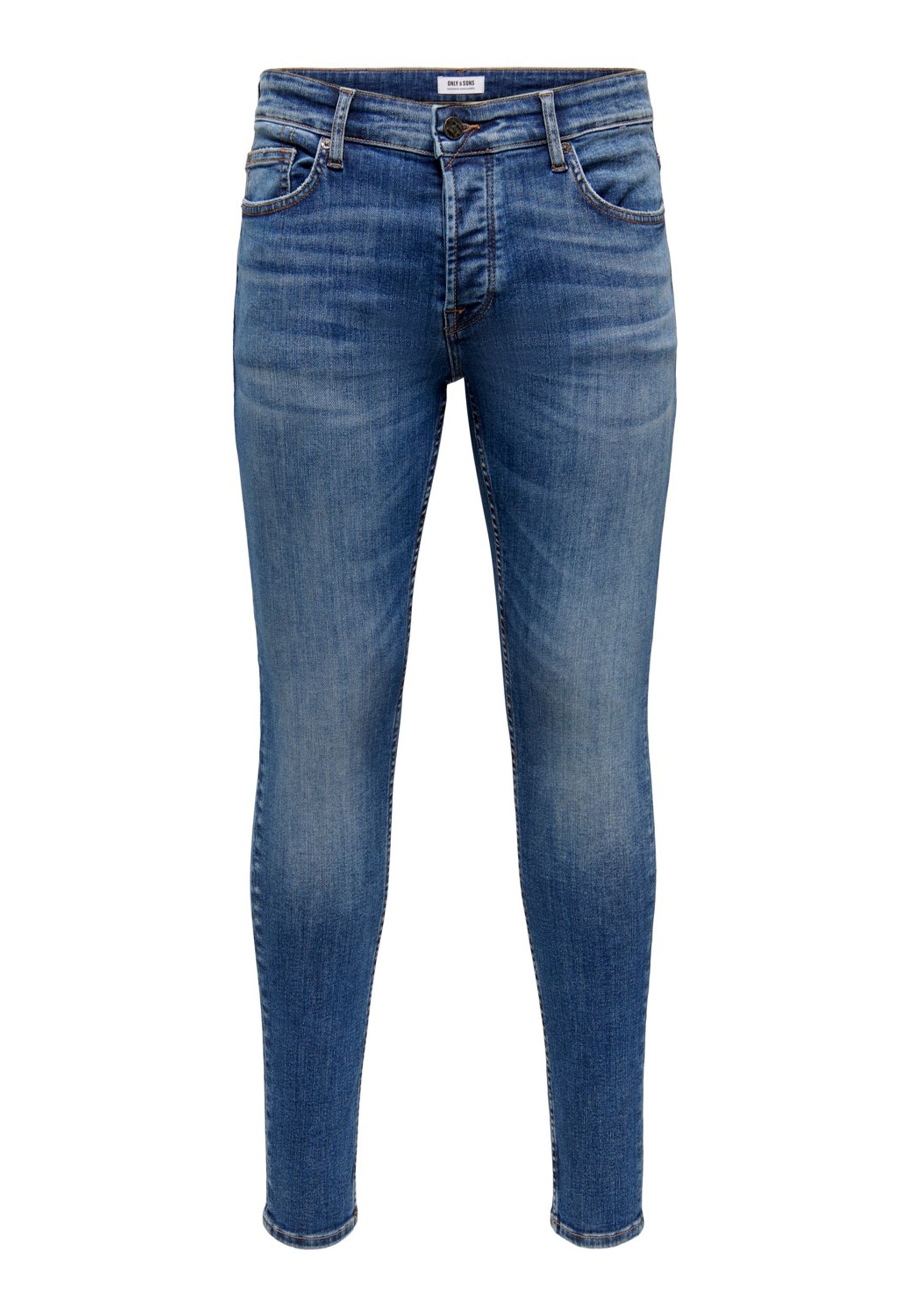 Only & Sons ONLY & SONS Skinny Fit Jeans ONSWARP Basic Stretch Tapered Denim – Blau, Bild 1