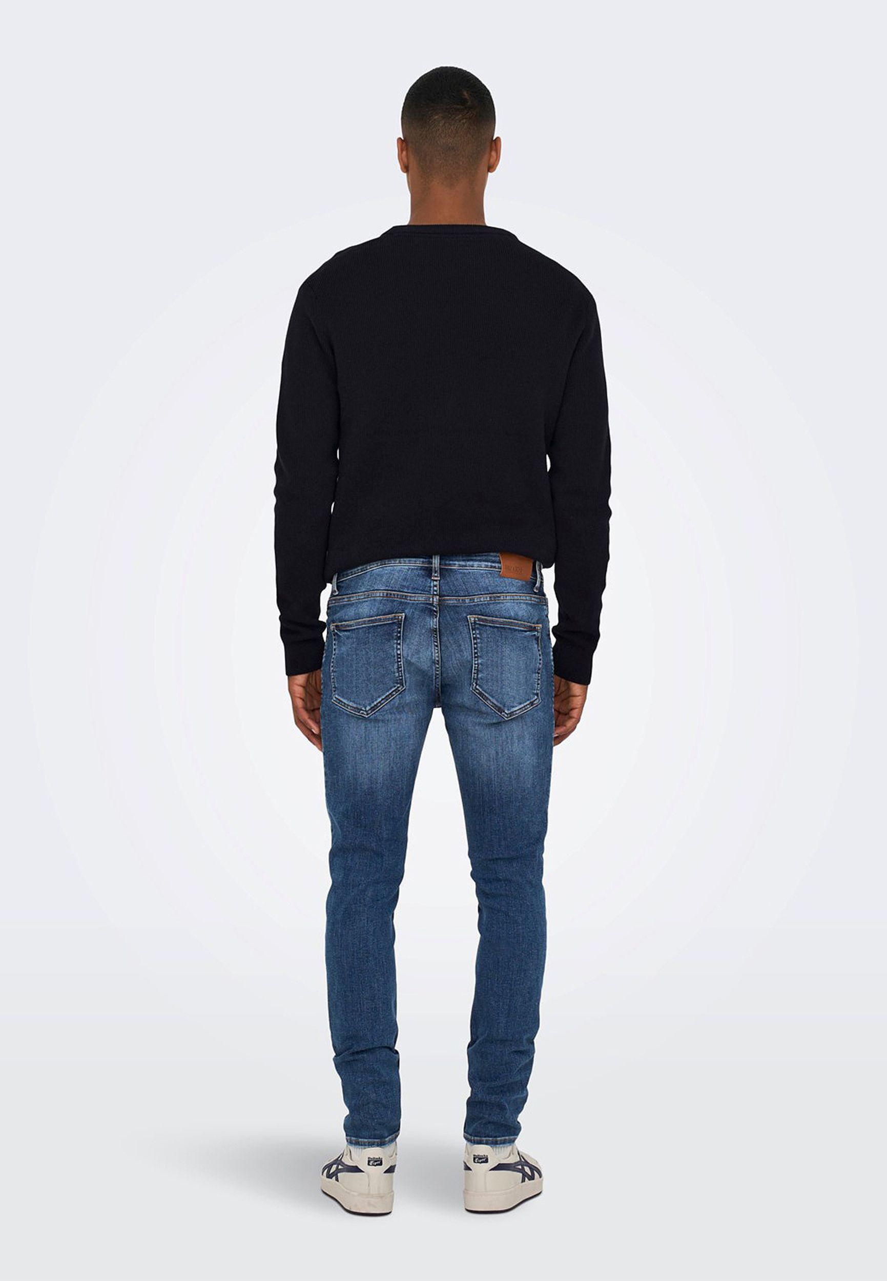 Only & Sons ONLY & SONS Skinny Fit Jeans ONSWARP Basic Stretch Tapered Denim – Blau, Bild 2