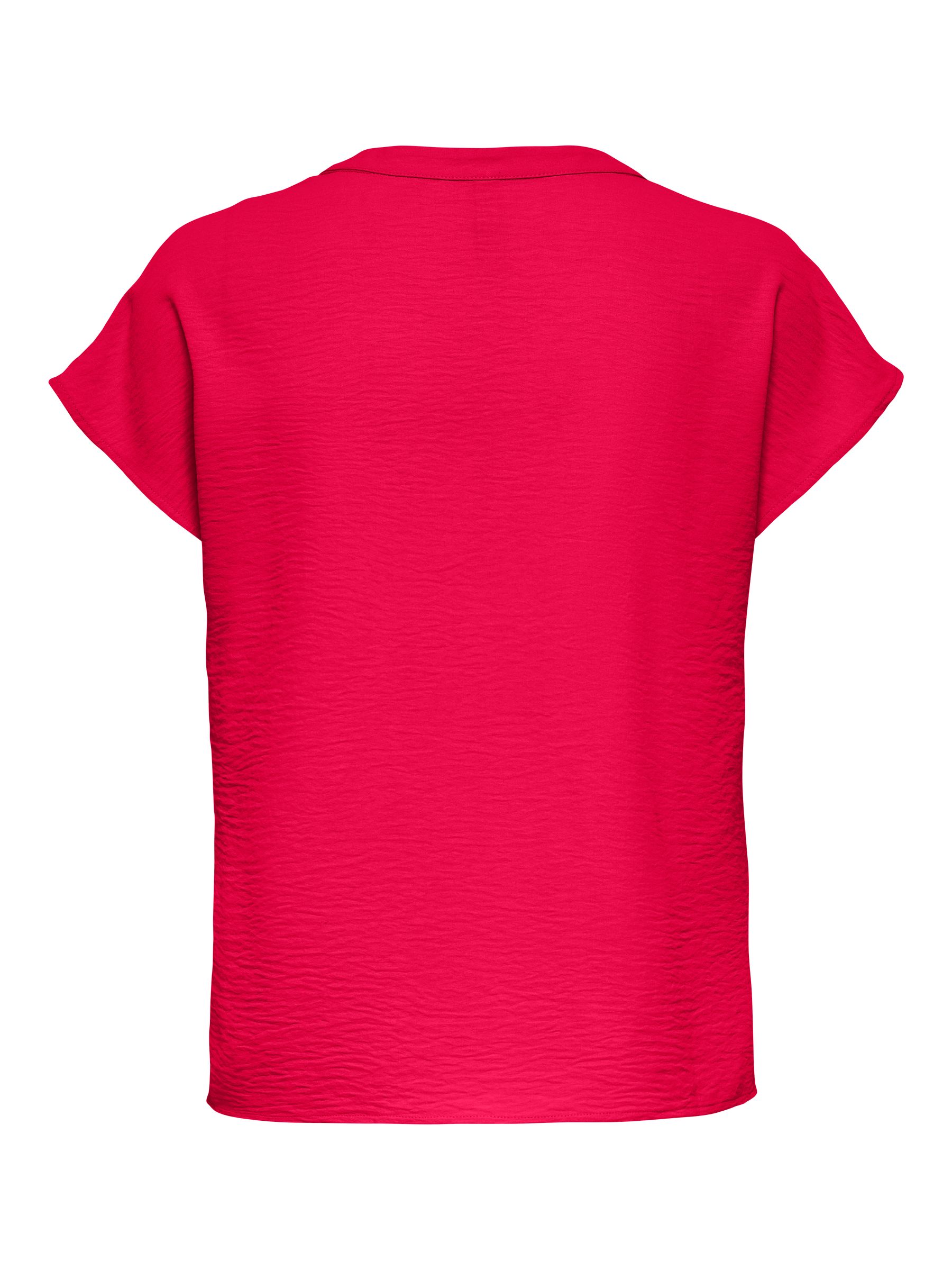 JDY_Springsummer_4739034_15249287_2.jpg Einfarbige Kurzarm Bluse Basic V-Ausschnitt Shirt Oberteil JDYLION