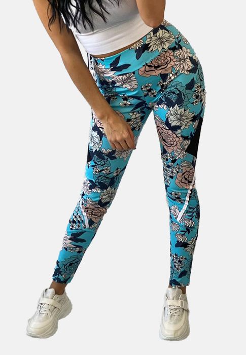 Holala Fitness Leggings Skinny Stretch Yoga Sport Hose mit, Farbe: Blau