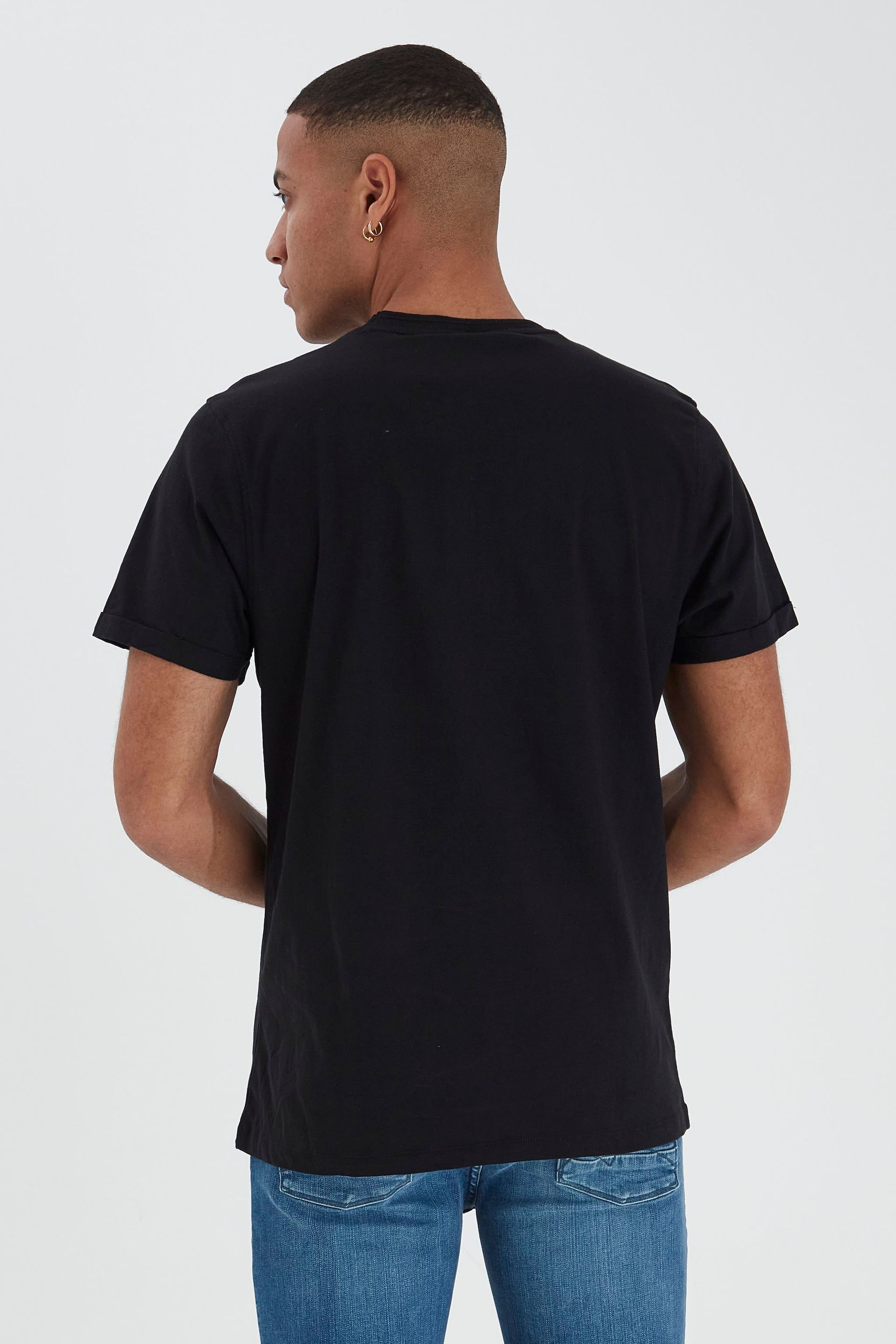 Rundhals T-Shirt Stretch Kurzarm Shirt Einfarbiges Basic aus Baumwolle Rundhals T-Shirt Stretch Kurzarm Shirt Einfarbiges Basic aus Baumwolle