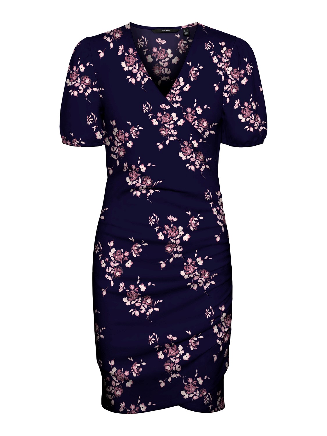 Blusen Kleid Midi Kurzarm Tunika Dress Knielang Gerippt VMELISA Blusen Kleid Midi Kurzarm Tunika Dress Knielang Gerippt VMELISA