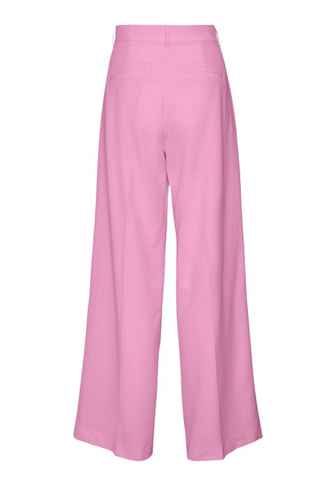 Damen Weite Stoffhose Culotte Palazzo Marlene Business Pants VMTROIAN, Farbe: Rosa