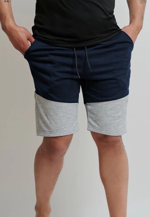Forbest Kurze Basic Sport Training Shorts Jogger Sweat Pants, Farbe: Blau