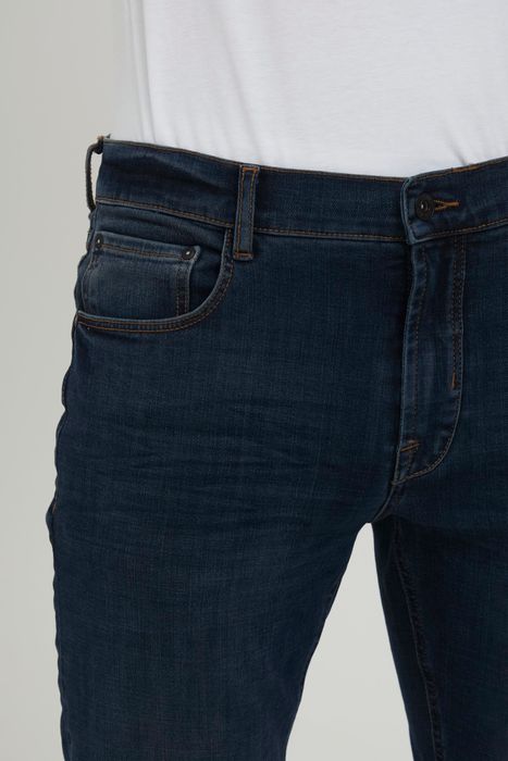 !Solid !Solid Slim Fit Jeans Basic Hose Denim Pants Stoned Washed – Dunkelblau, Bild 6