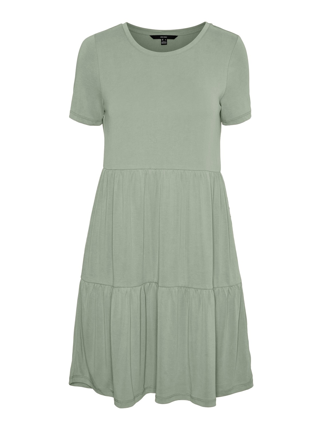 Vero Moda VERO MODA Kurzes Blusenkleid Lockeres Kurzarm Tunika Mini Dress – Mint, Bild 1