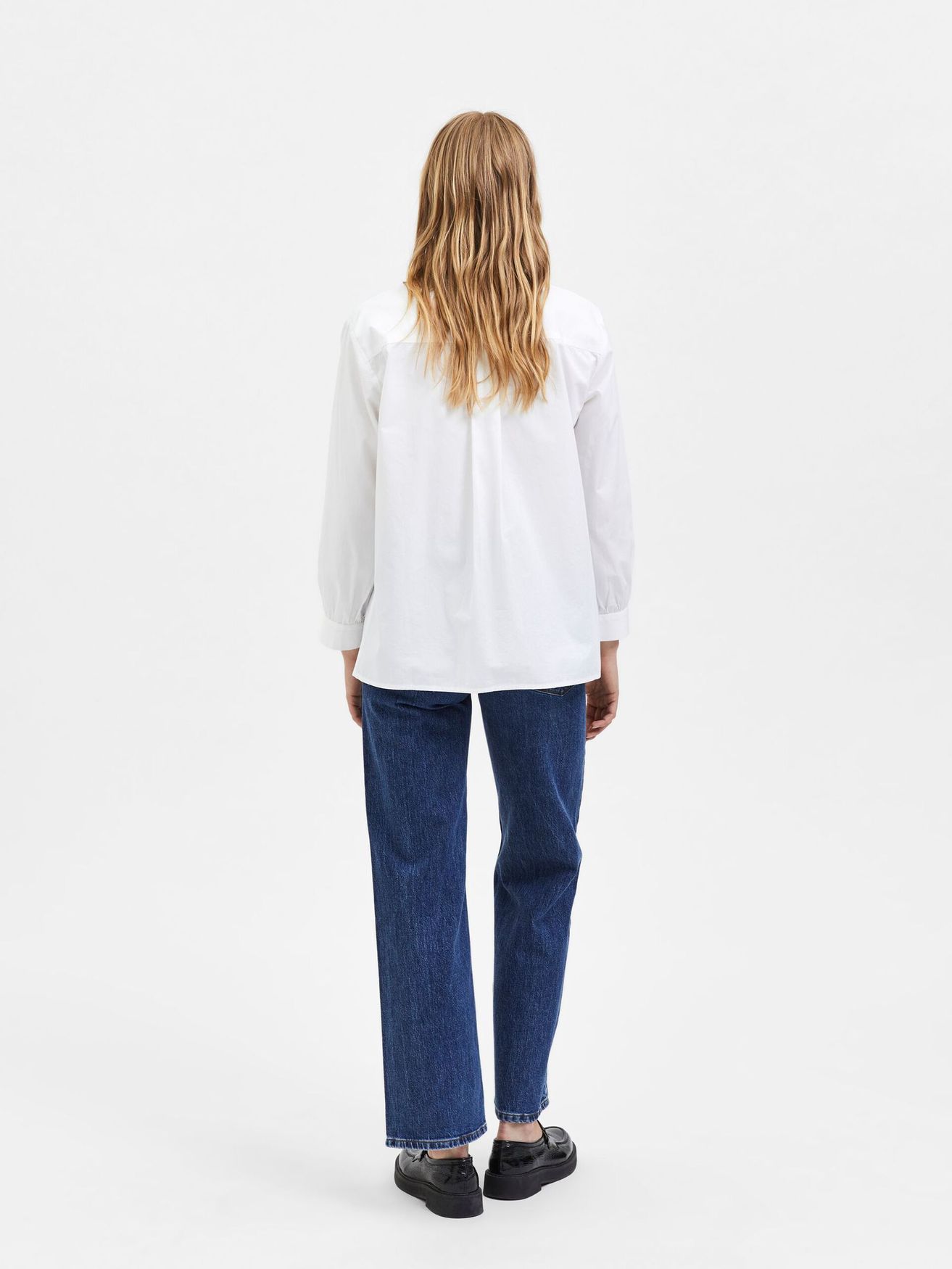 Basic Hemd Bluse Langarm Business Shirt aus Baumwolle SLFREKA Basic Hemd Bluse Langarm Business Shirt aus Baumwolle SLFREKA
