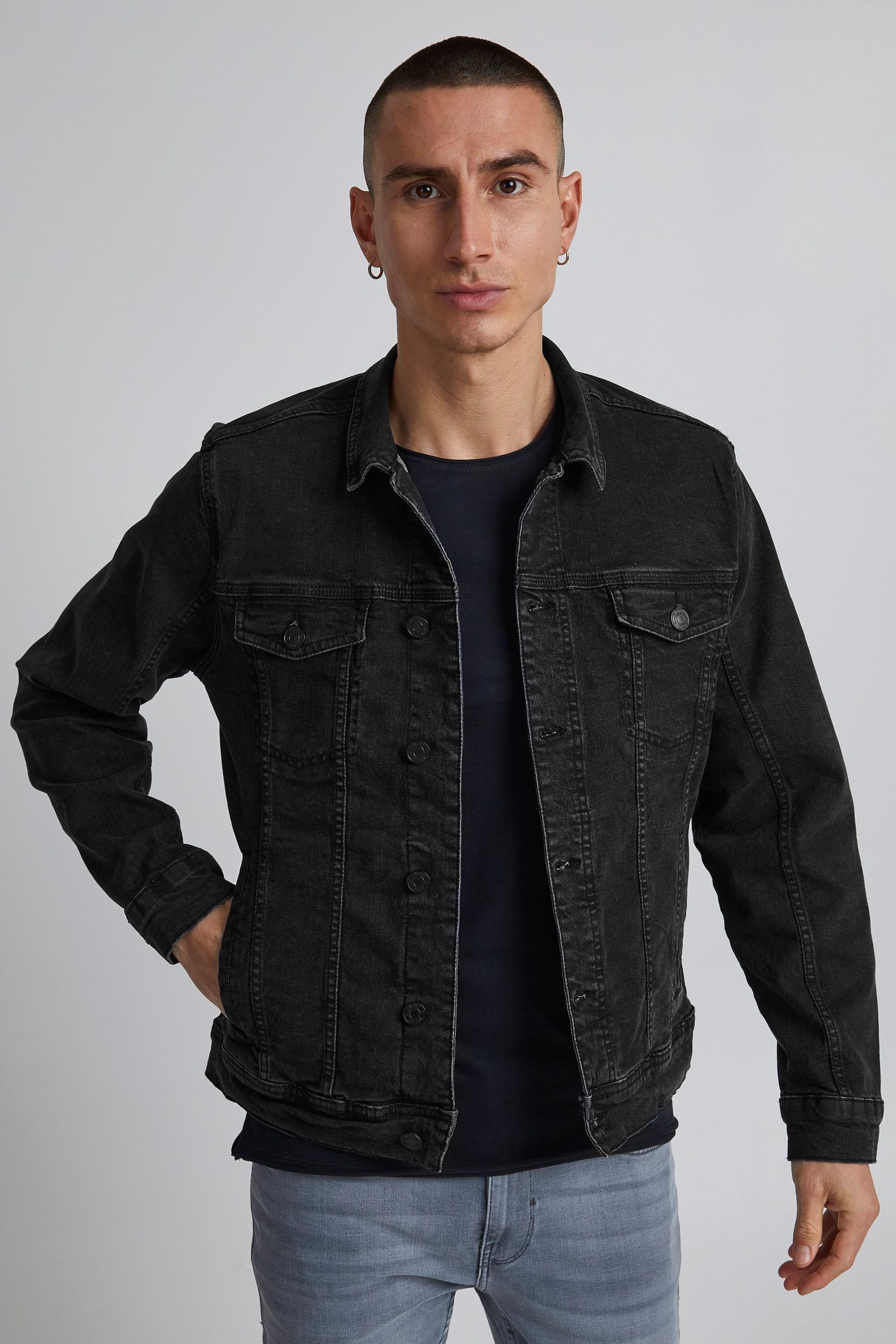 Denim Jeans Jacke Basic Biker Blouson Vintage Design Übergangsjacke Denim Jeans Jacke Basic Biker Blouson Vintage Design Übergangsjacke