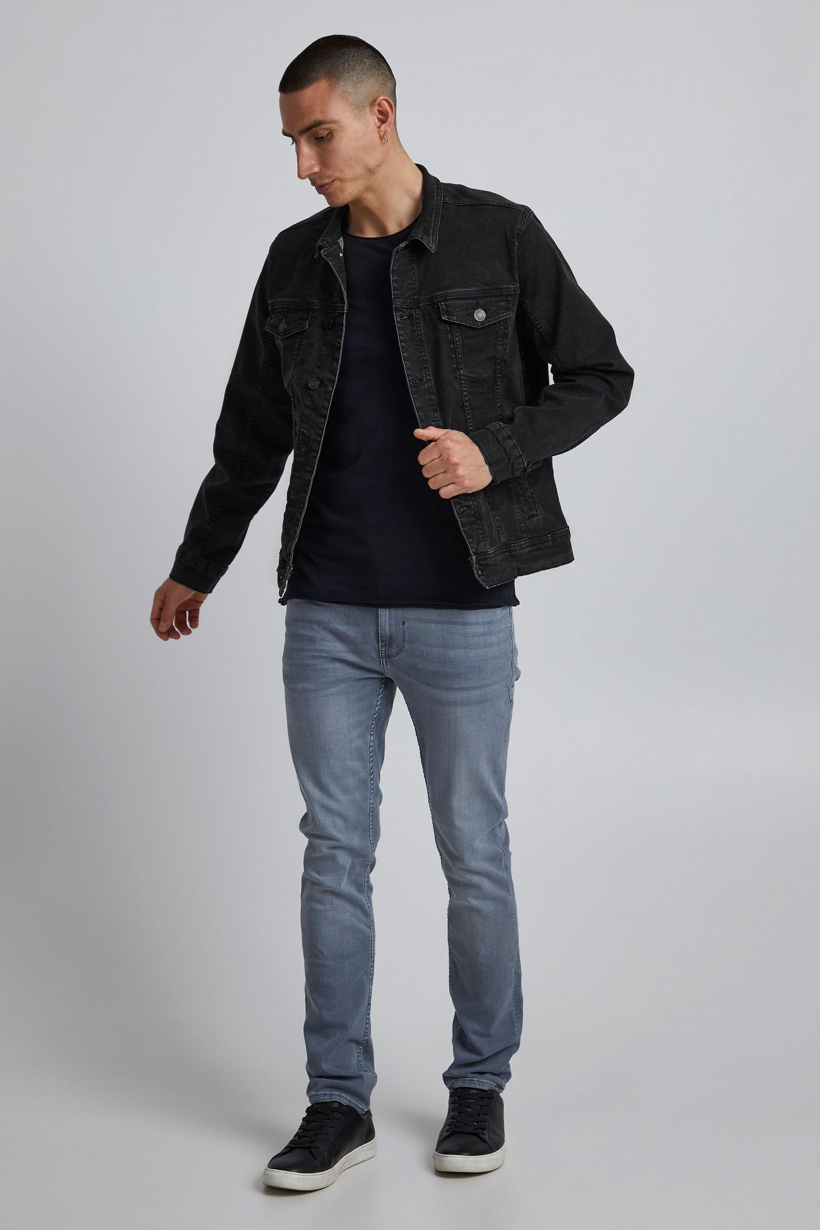 Denim Jeans Jacke Basic Biker Blouson Vintage Design Übergangsjacke Denim Jeans Jacke Basic Biker Blouson Vintage Design Übergangsjacke