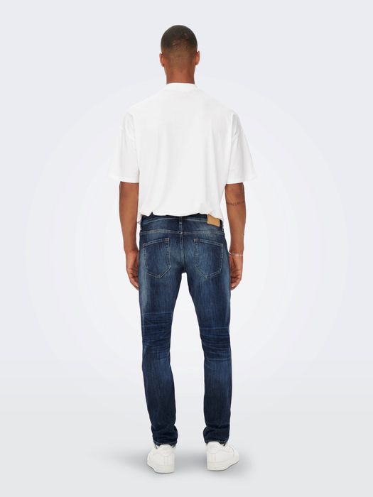 Only & Sons ONLY & SONS Regular Fit Jeans Straight Denim Stretch Hose Pants – Blau, Bild 4