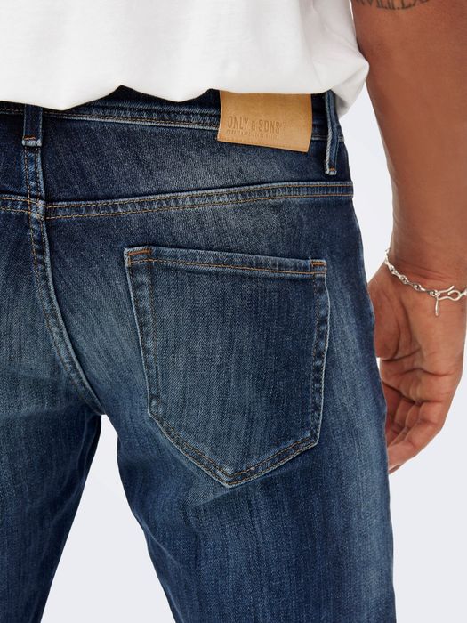 Only & Sons ONLY & SONS Regular Fit Jeans Straight Denim Stretch Hose Pants – Blau, Bild 6