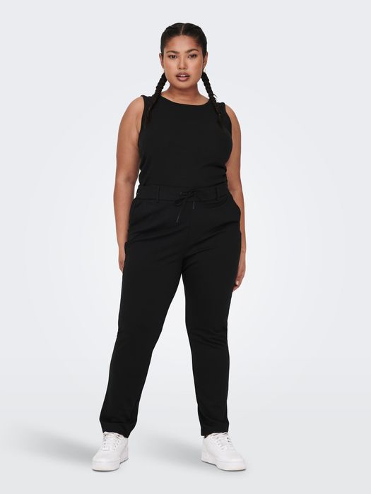 Only Carmakoma ONLY CARMAKOMA Elegante Stoffhose Poptrash Paperback Stretch – Schwarz, Bild 4