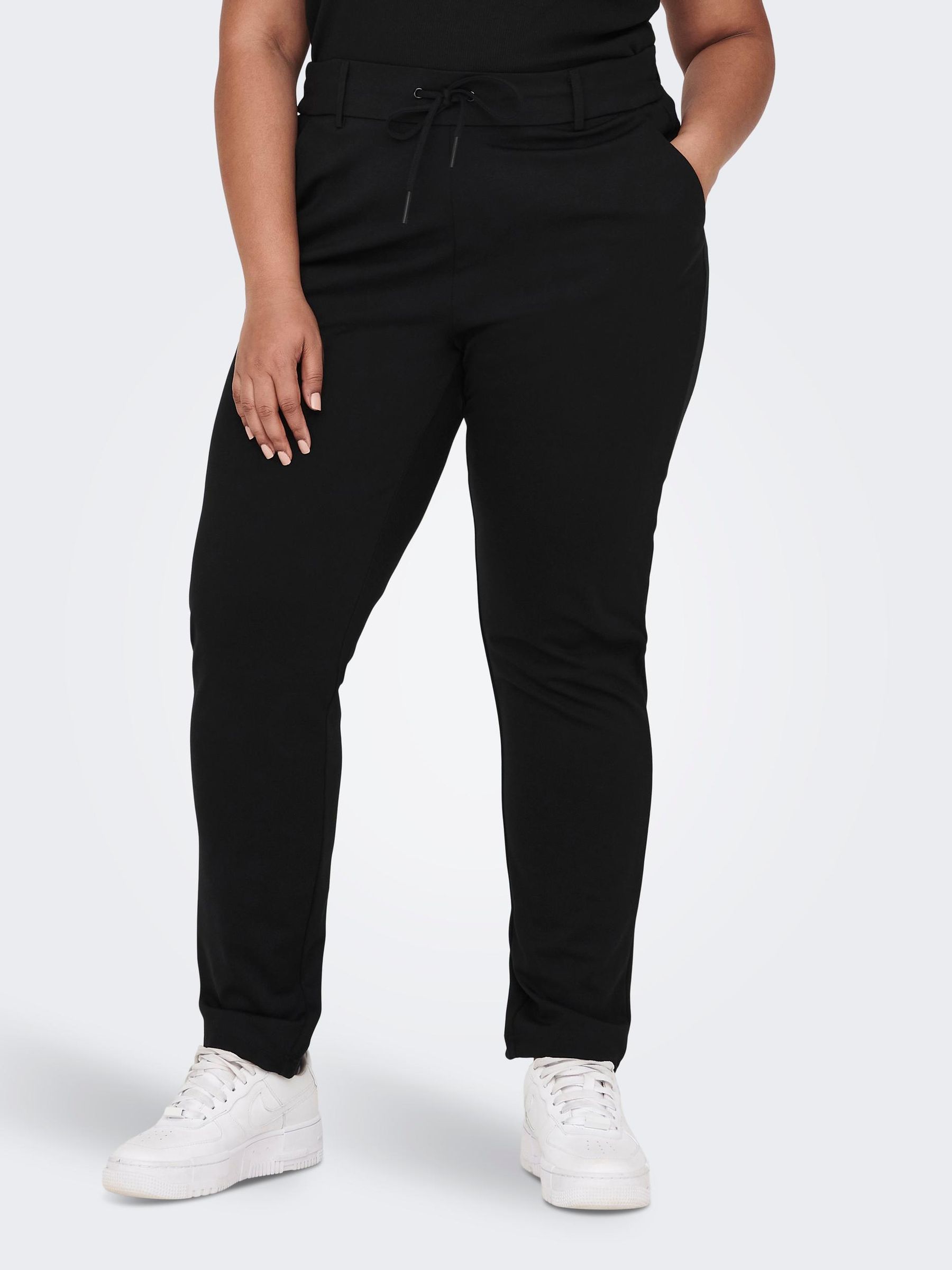 Only Carmakoma ONLY CARMAKOMA Elegante Stoffhose Poptrash Paperback Stretch – Schwarz, Bild 2