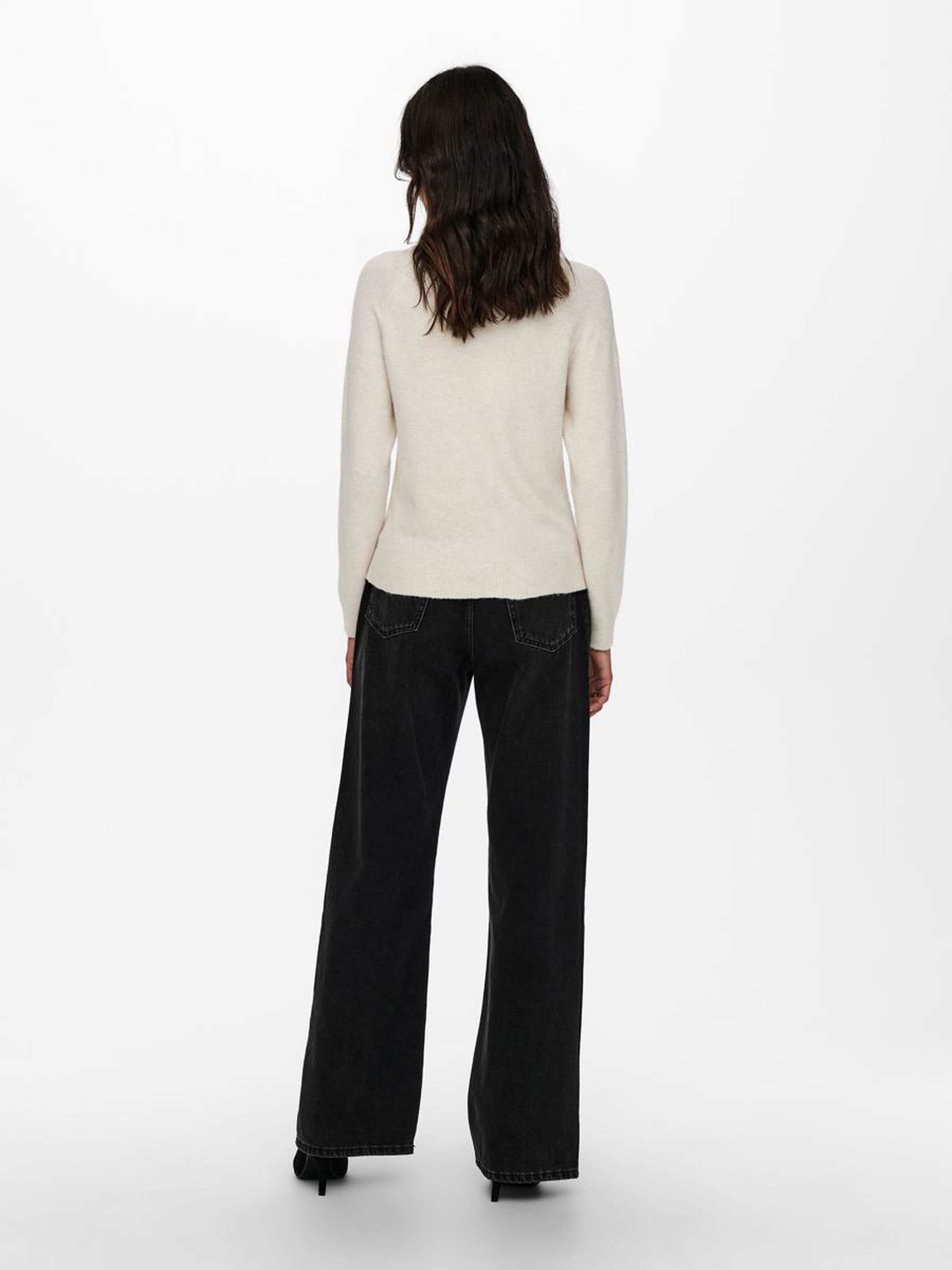 Basic Strickpullover Stretch Sweater Langarm Rundhals Shirt ONLRICA Basic Strickpullover Stretch Sweater Langarm Rundhals Shirt ONLRICA