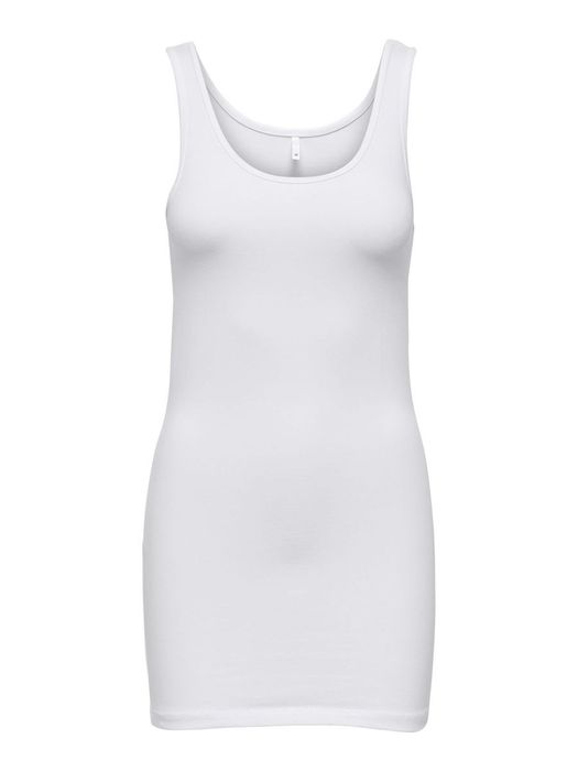Only ONLY Langes Tank Top 2-er Stück Pack Ärmelloses Shirt Basic Set – Schwarz-Weiß, Bild 7