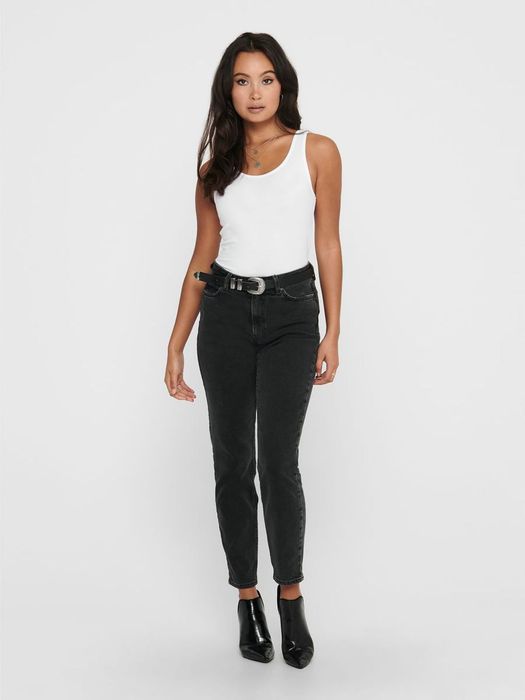 Only ONLY Langes Tank Top 2-er Stück Pack Ärmelloses Shirt Basic Set – Schwarz-Weiß, Bild 5