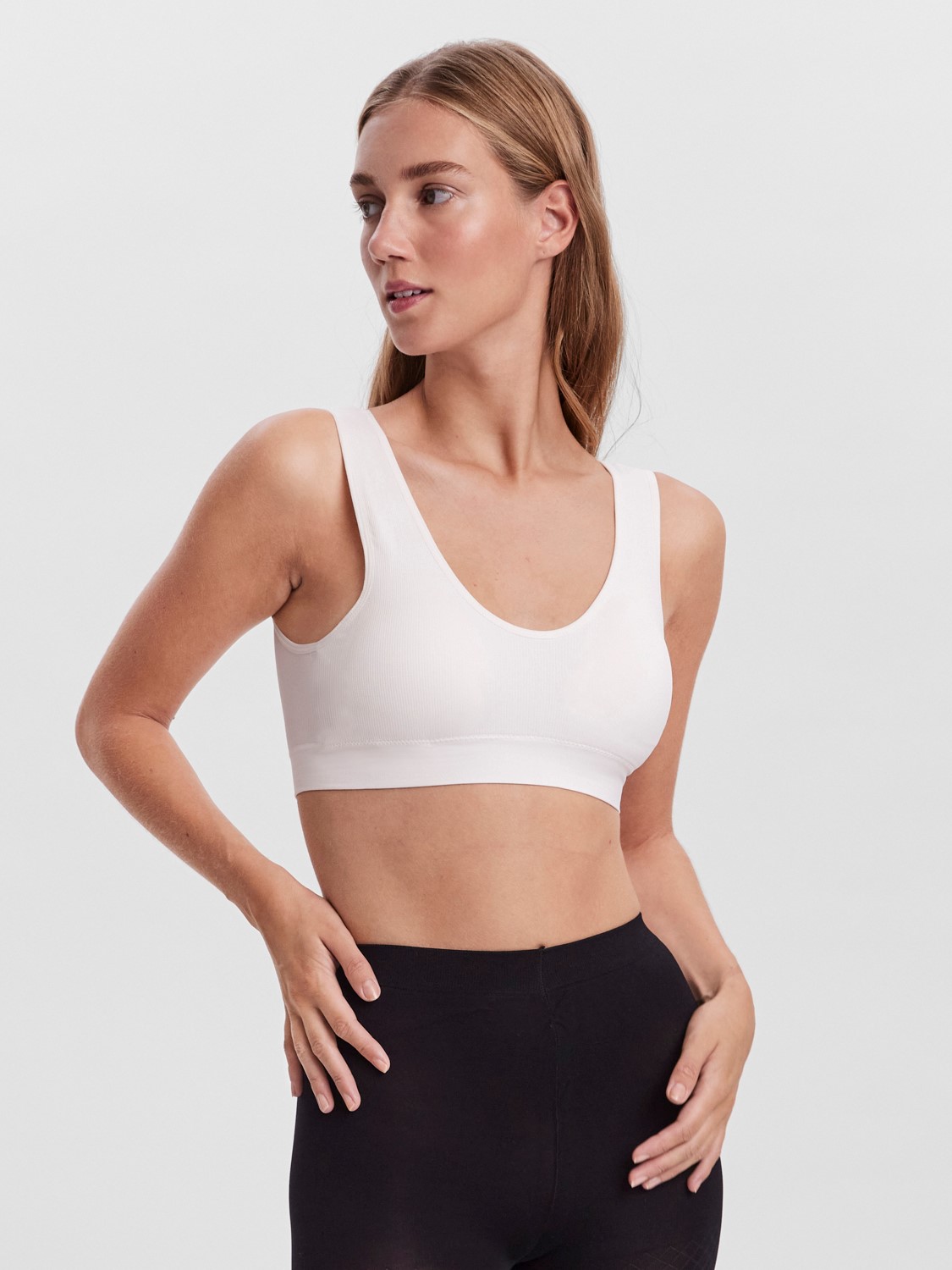 Bustier BH mit Cups 2-er Stück Pack ohne Bügel Ripp Soft Bra Top VMAGNES Bustier BH mit Cups 2-er Stück Pack ohne Bügel Ripp Soft Bra Top VMAGNES