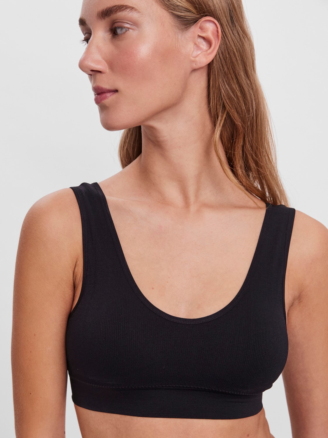 Bustier BH mit Cups 2-er Stück Pack ohne Bügel Ripp Soft Bra Top VMAGNES Bustier BH mit Cups 2-er Stück Pack ohne Bügel Ripp Soft Bra Top VMAGNES