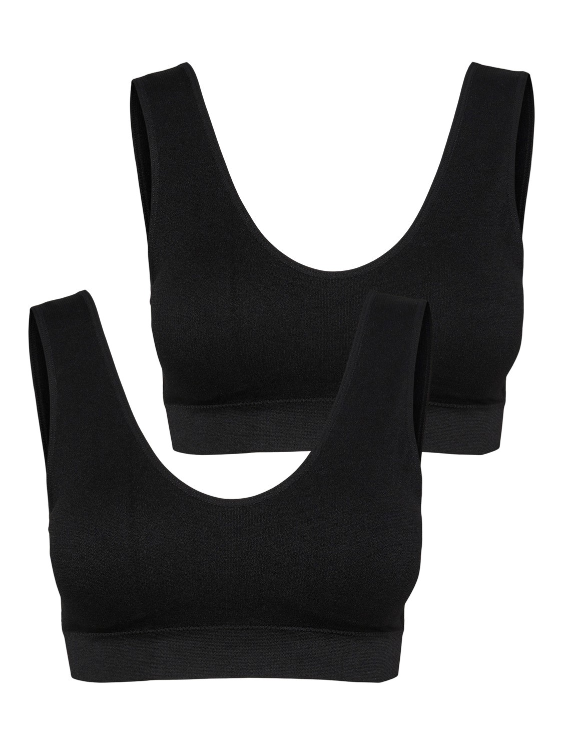 Bustier BH mit Cups 2-er Stück Pack ohne Bügel Ripp Soft Bra Top VMAGNES Bustier BH mit Cups 2-er Stück Pack ohne Bügel Ripp Soft Bra Top VMAGNES