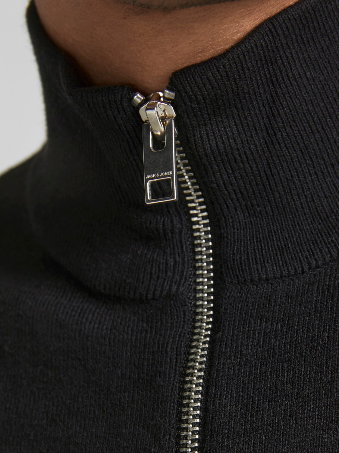Dünner Strickpullover Stehkragen Sweater mit Zip Langarm Basic JJEEMIL Dünner Strickpullover Stehkragen Sweater mit Zip Langarm Basic JJEEMIL