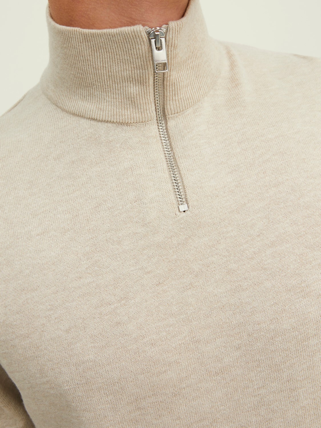 Dünner Strickpullover Stehkragen Sweater mit Zip Langarm Basic JJEEMIL Dünner Strickpullover Stehkragen Sweater mit Zip Langarm Basic JJEEMIL
