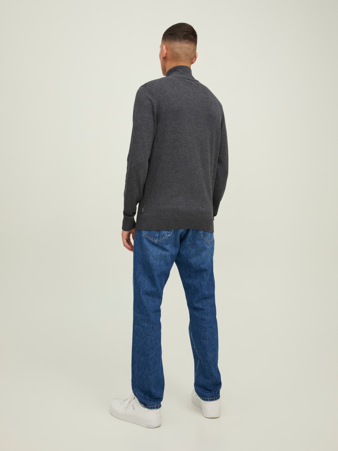 Dünner Strickpullover Stehkragen Sweater mit Zip Langarm Basic JJEEMIL Dünner Strickpullover Stehkragen Sweater mit Zip Langarm Basic JJEEMIL