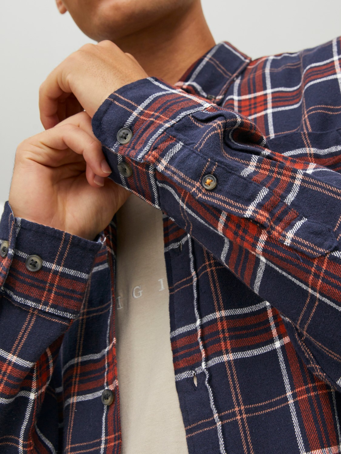 Kariertes Hemd Basic Flanell Langarm Freizeit Shirt JJECLASSIC Kariertes Hemd Basic Flanell Langarm Freizeit Shirt JJECLASSIC