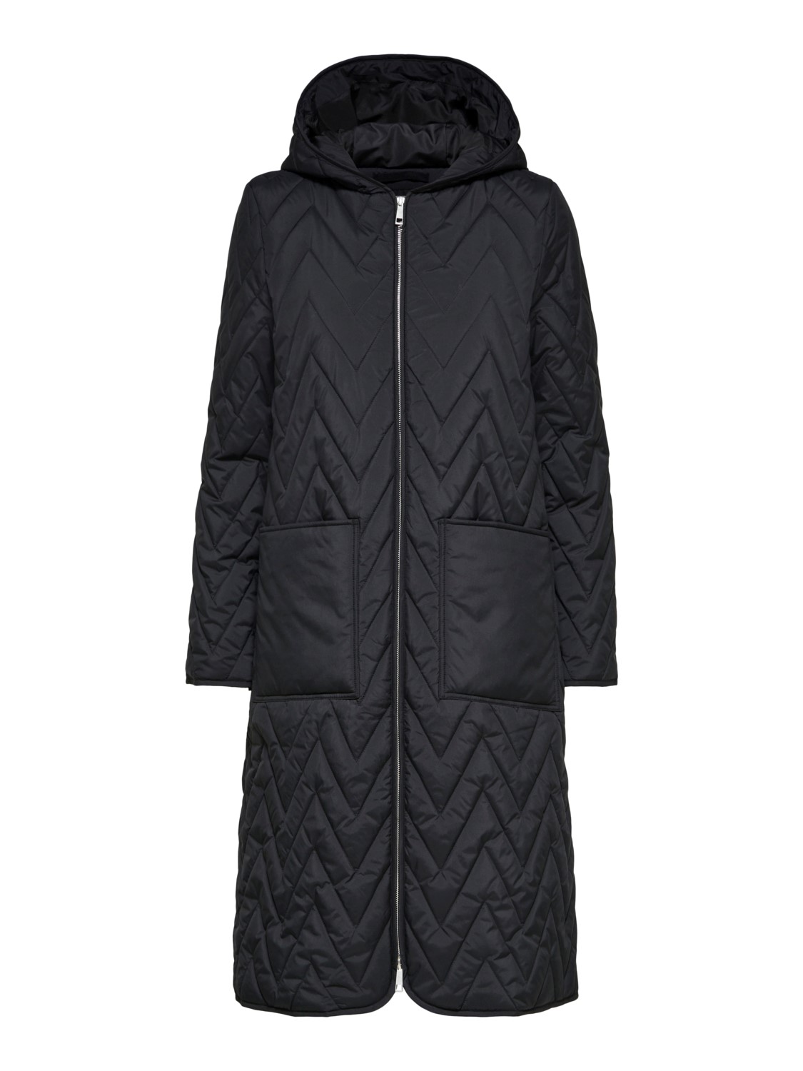 Selected Femme SELECTED FEMME Lange Steppjacke Leicht Wattierter – Schwarz, Bild 1