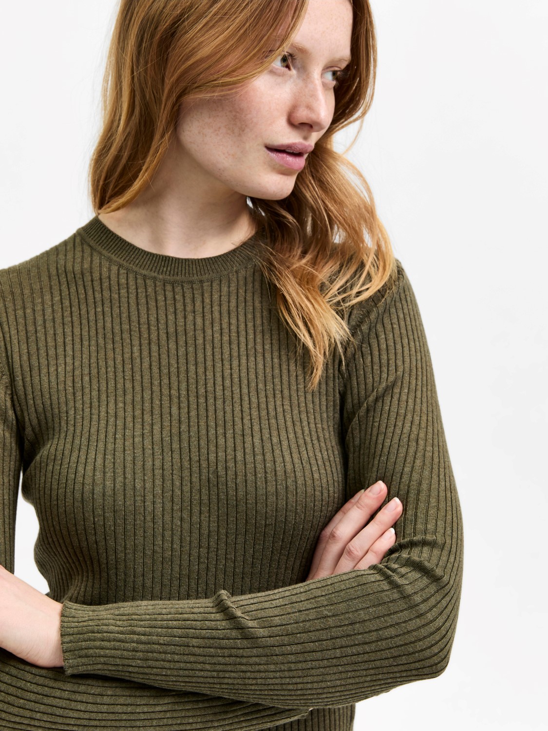Basic Strickpullover Langarm Stretch Rundhals Sweater SLFLYDIA Basic Strickpullover Langarm Stretch Rundhals Sweater SLFLYDIA