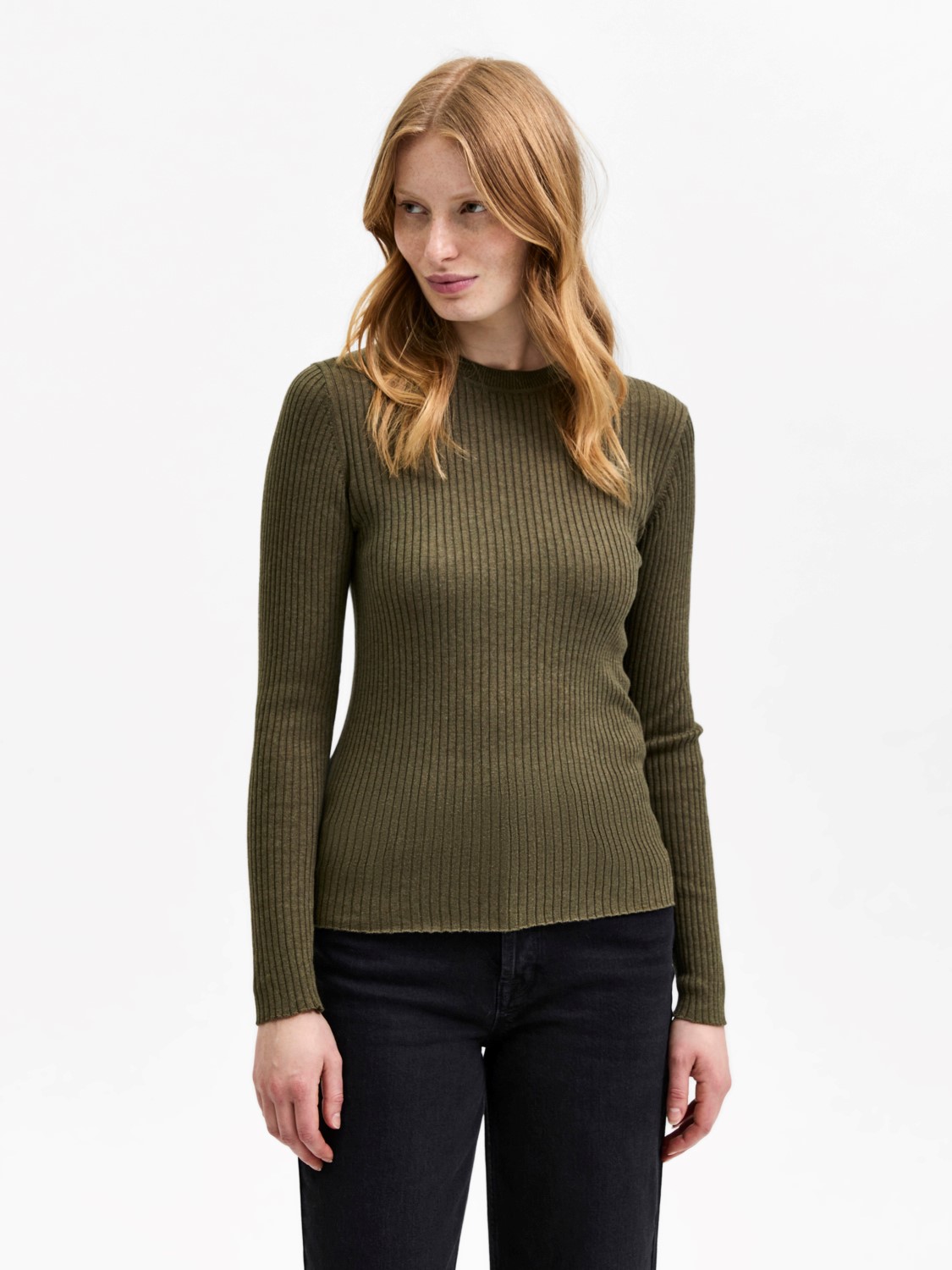 Basic Strickpullover Langarm Stretch Rundhals Sweater SLFLYDIA Basic Strickpullover Langarm Stretch Rundhals Sweater SLFLYDIA