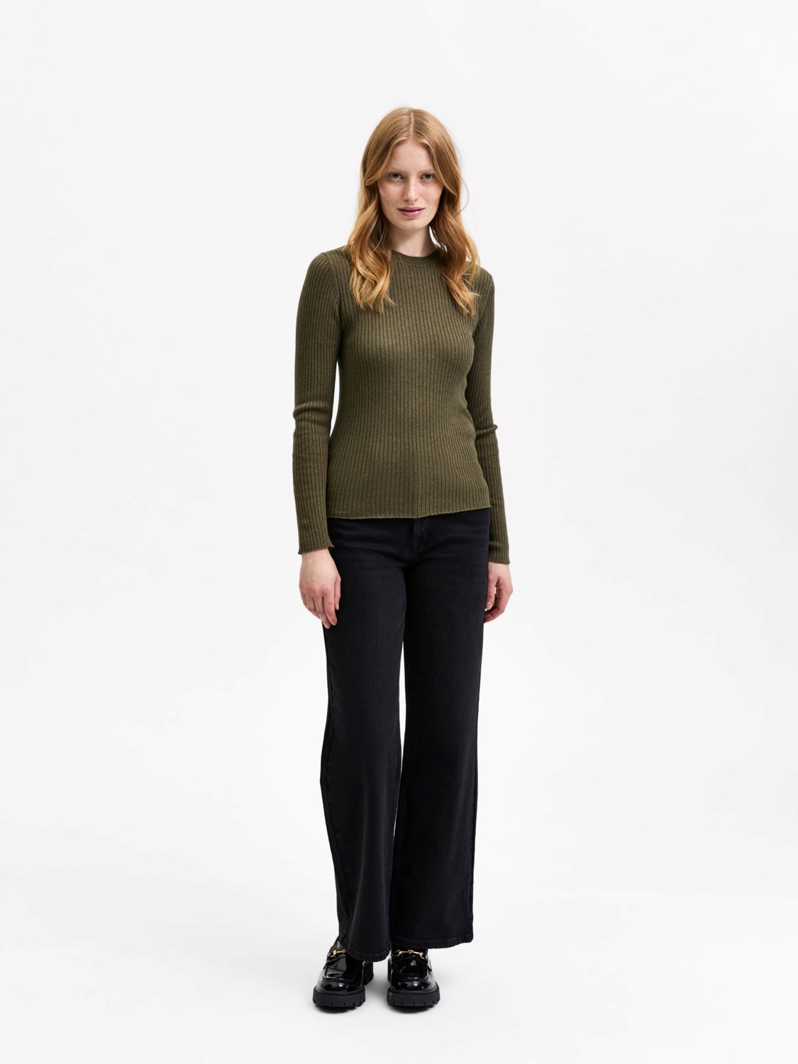 Basic Strickpullover Langarm Stretch Rundhals Sweater SLFLYDIA Basic Strickpullover Langarm Stretch Rundhals Sweater SLFLYDIA
