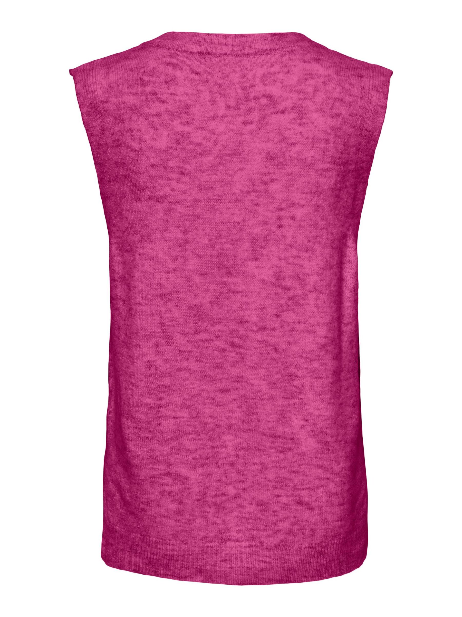 JDY Strickweste V-Neck Pullover Pullunder Sweater ohne Ärmel JDYELANOR – Pink, Bild 2