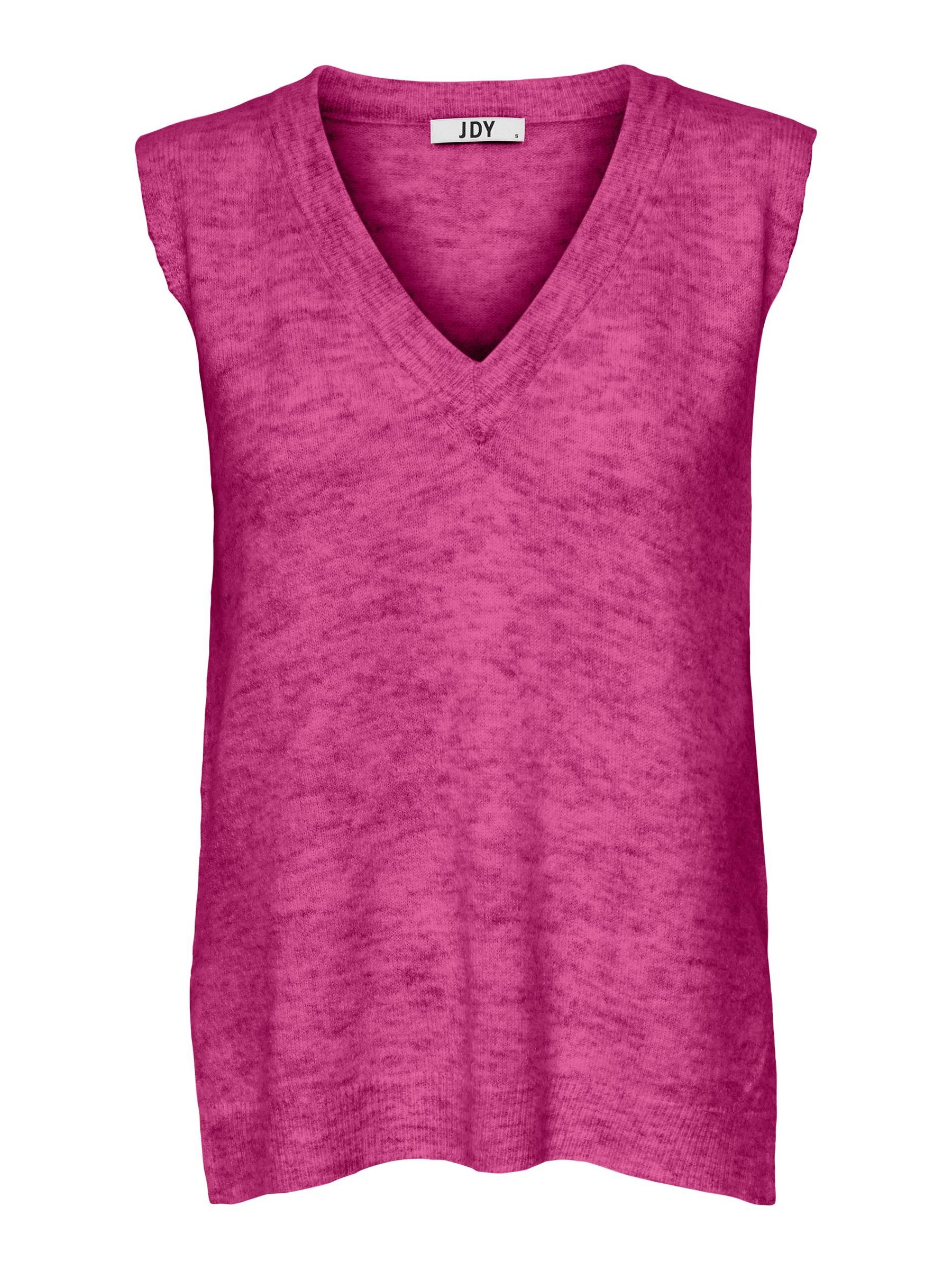 JDY Strickweste V-Neck Pullover Pullunder Sweater ohne Ärmel JDYELANOR – Pink, Bild 1