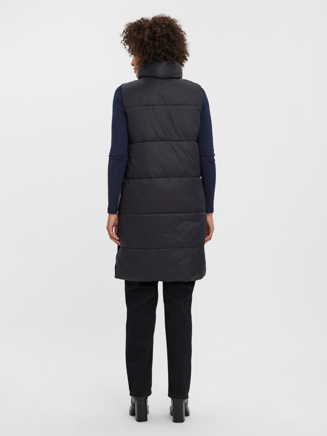 Lange Puffer Weste Wattierte Stepp Jacke ohne Ärmel und Kapuze VMUPPSALA Lange Puffer Weste Wattierte Stepp Jacke ohne Ärmel und Kapuze VMUPPSALA