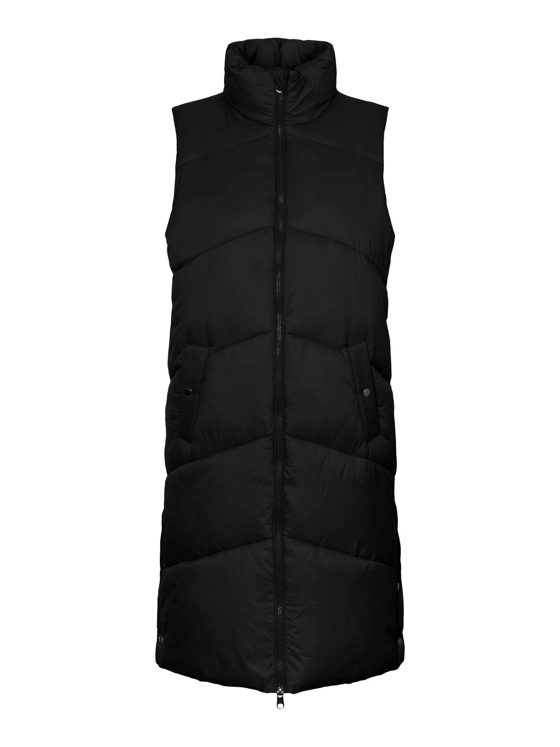 Lange Puffer Weste Wattierte Stepp Jacke ohne Ärmel und Kapuze VMUPPSALA Lange Puffer Weste Wattierte Stepp Jacke ohne Ärmel und Kapuze VMUPPSALA