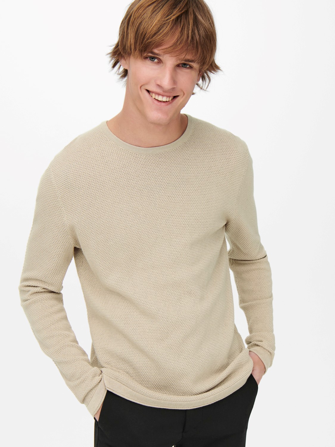 Langarm Strickpullover Rundhals Basic Sweater Shirt Jumper ONSPANTER Langarm Strickpullover Rundhals Basic Sweater Shirt Jumper ONSPANTER