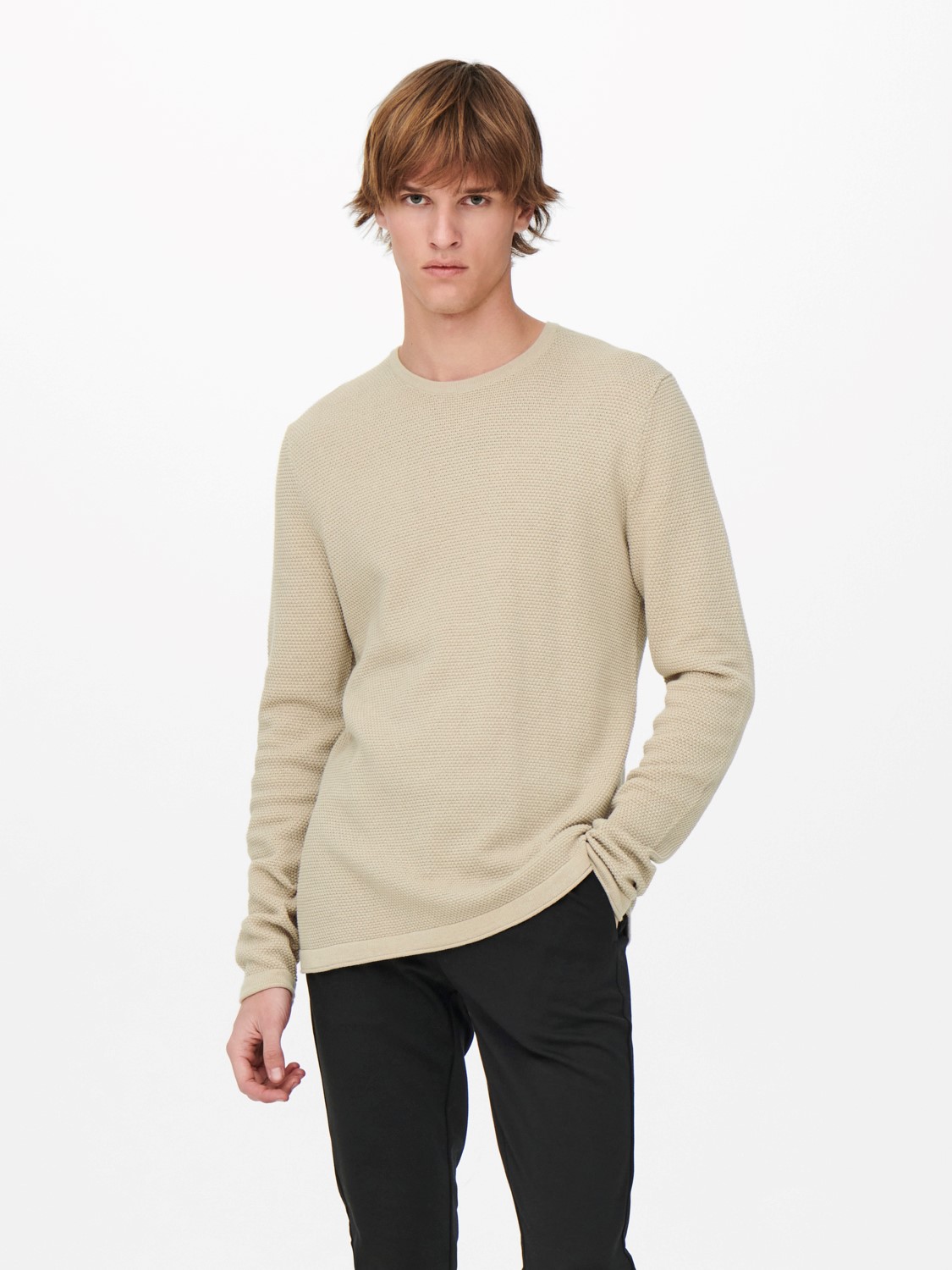 Langarm Strickpullover Rundhals Basic Sweater Shirt Jumper ONSPANTER Langarm Strickpullover Rundhals Basic Sweater Shirt Jumper ONSPANTER