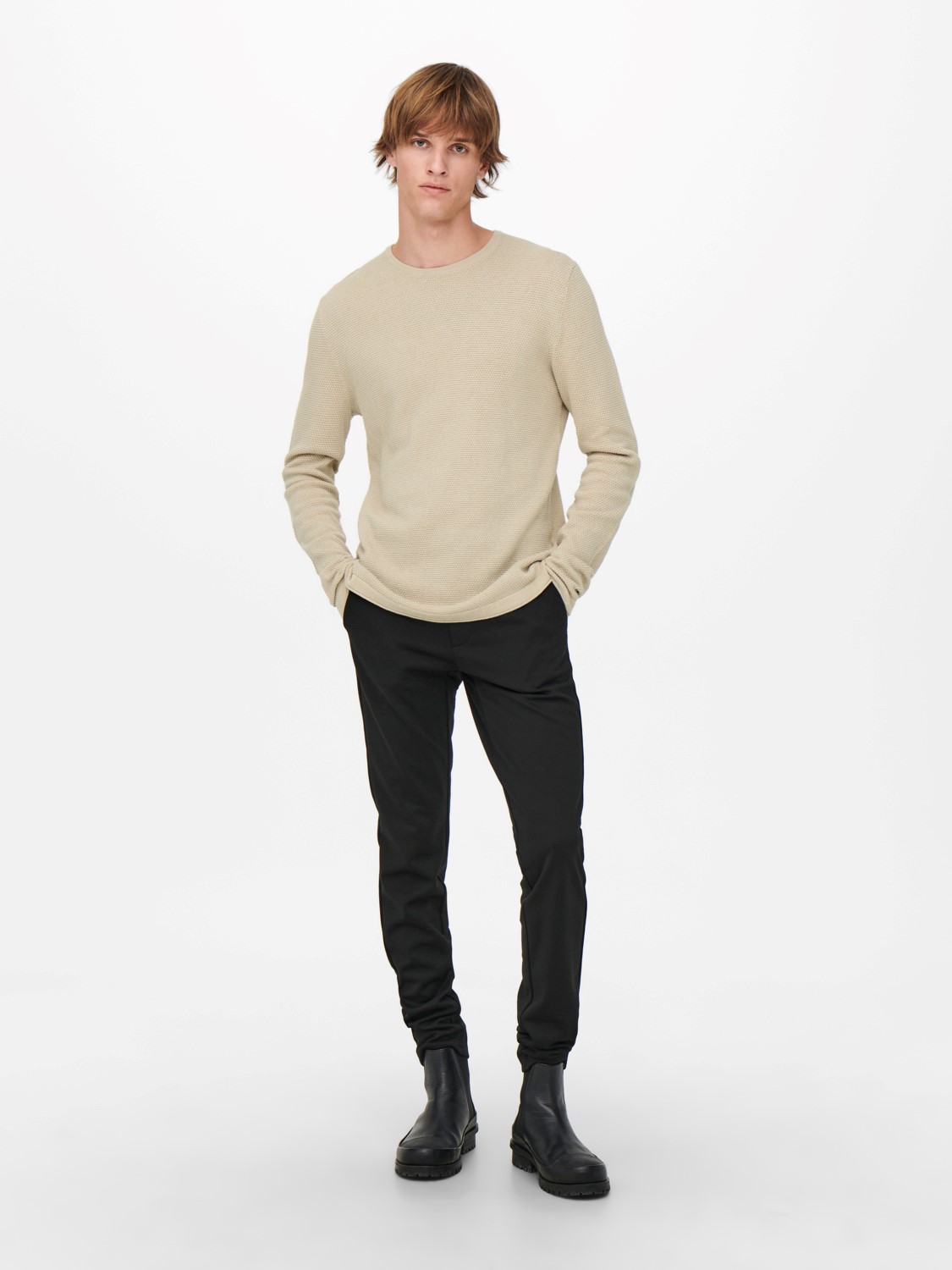 Langarm Strickpullover Rundhals Basic Sweater Shirt Jumper ONSPANTER Langarm Strickpullover Rundhals Basic Sweater Shirt Jumper ONSPANTER