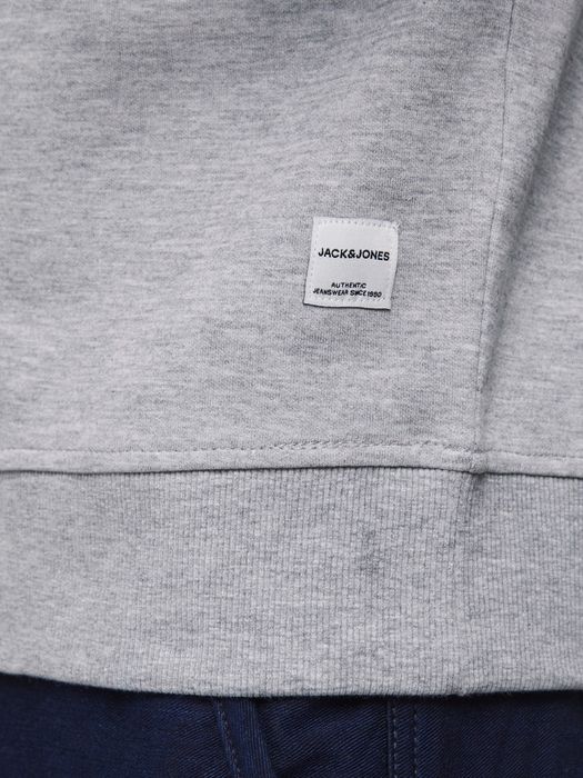 Jack & Jones JACK & JONES Basic Sweater Langarm Sweatshirt Rundhals Pullover – Grau, Bild 5