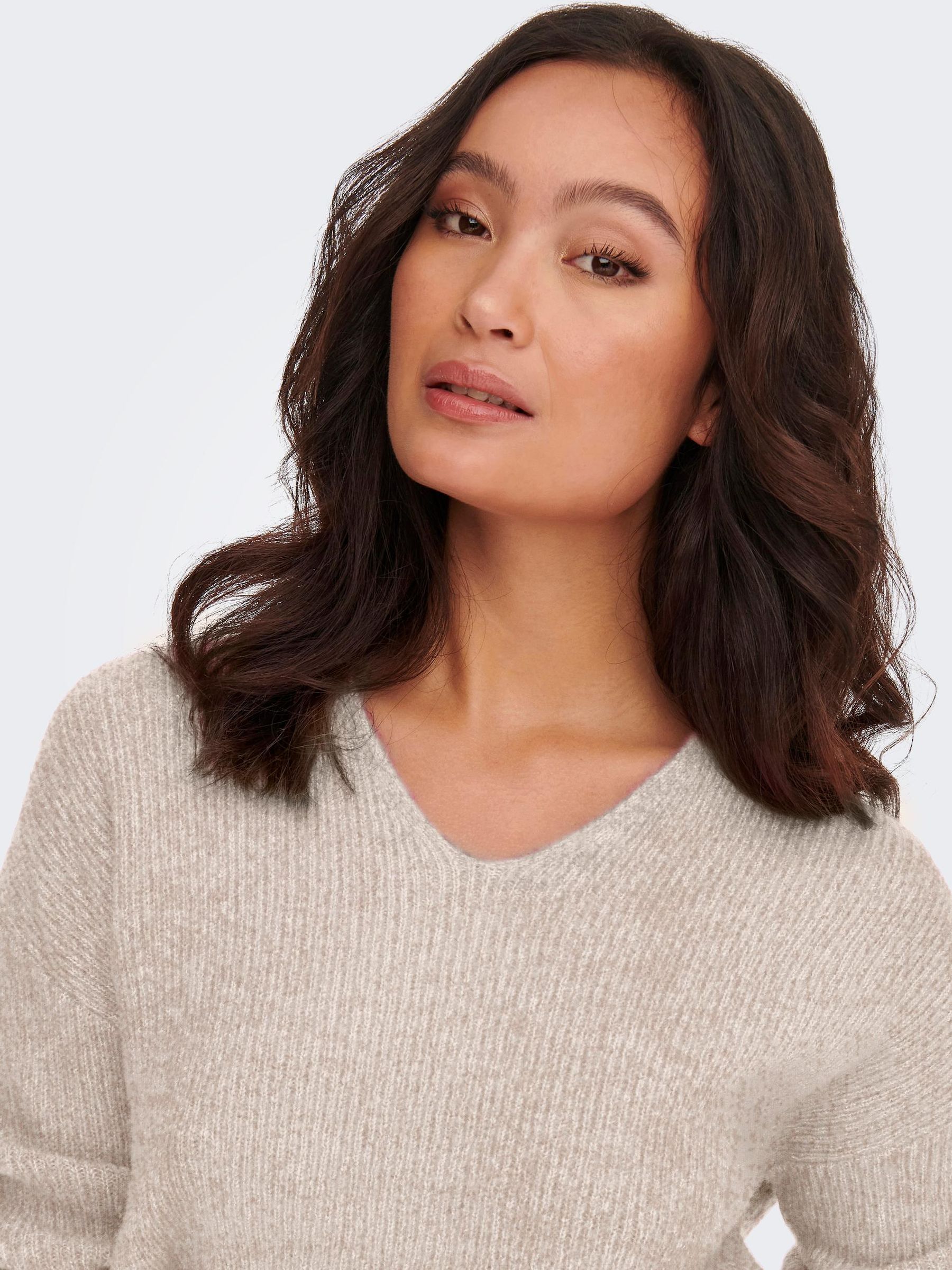 ONLY_SpringSummer2020_3735116_15204588_8.jpg Warmer Strickpullover Stretch Sweater V-Ausschnitt Langarm ONLDANIELLA