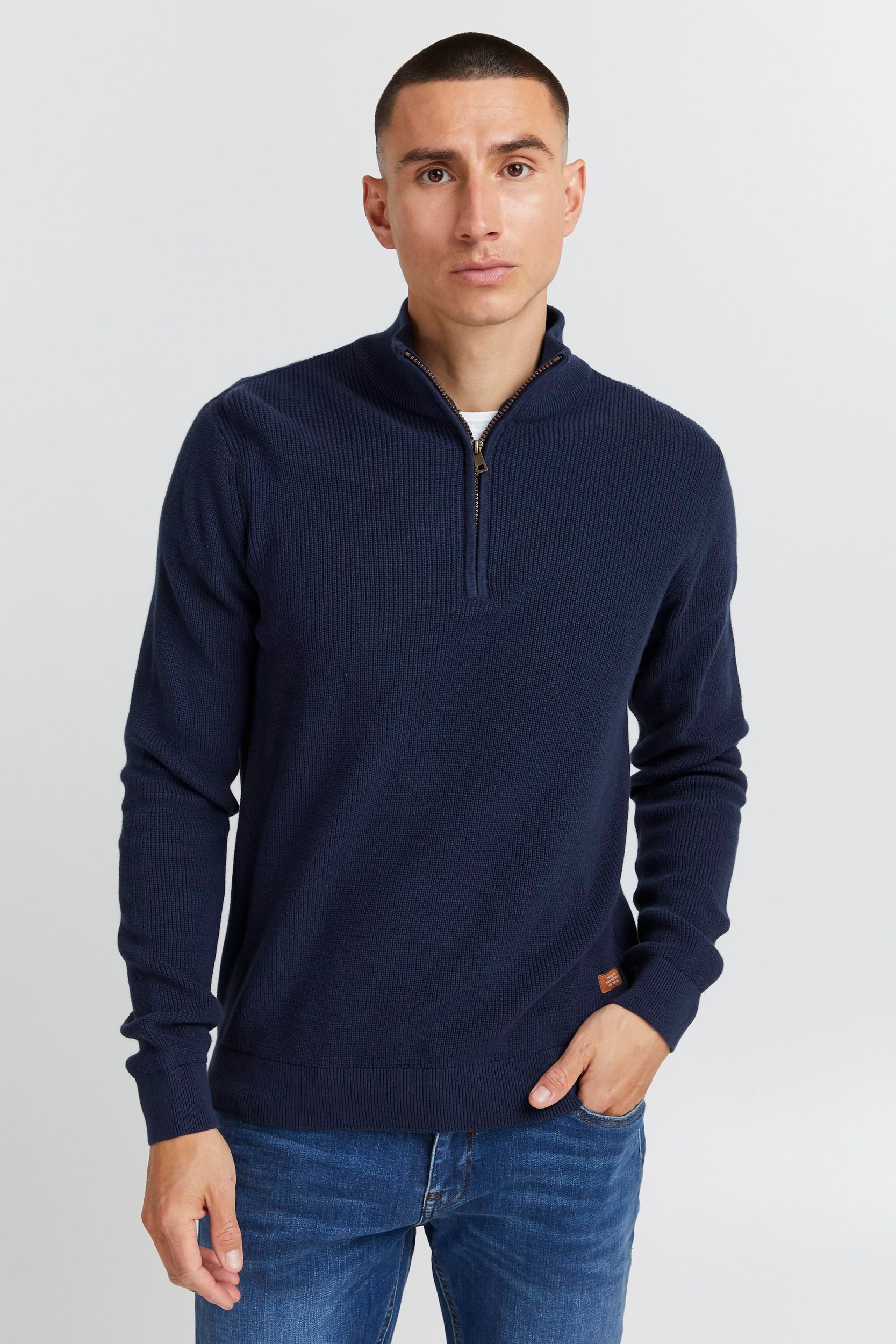 Warmer Strickpullover Stehkragen Sweater mit Zip Langarm Basic BHCodford Warmer Strickpullover Stehkragen Sweater mit Zip Langarm Basic BHCodford