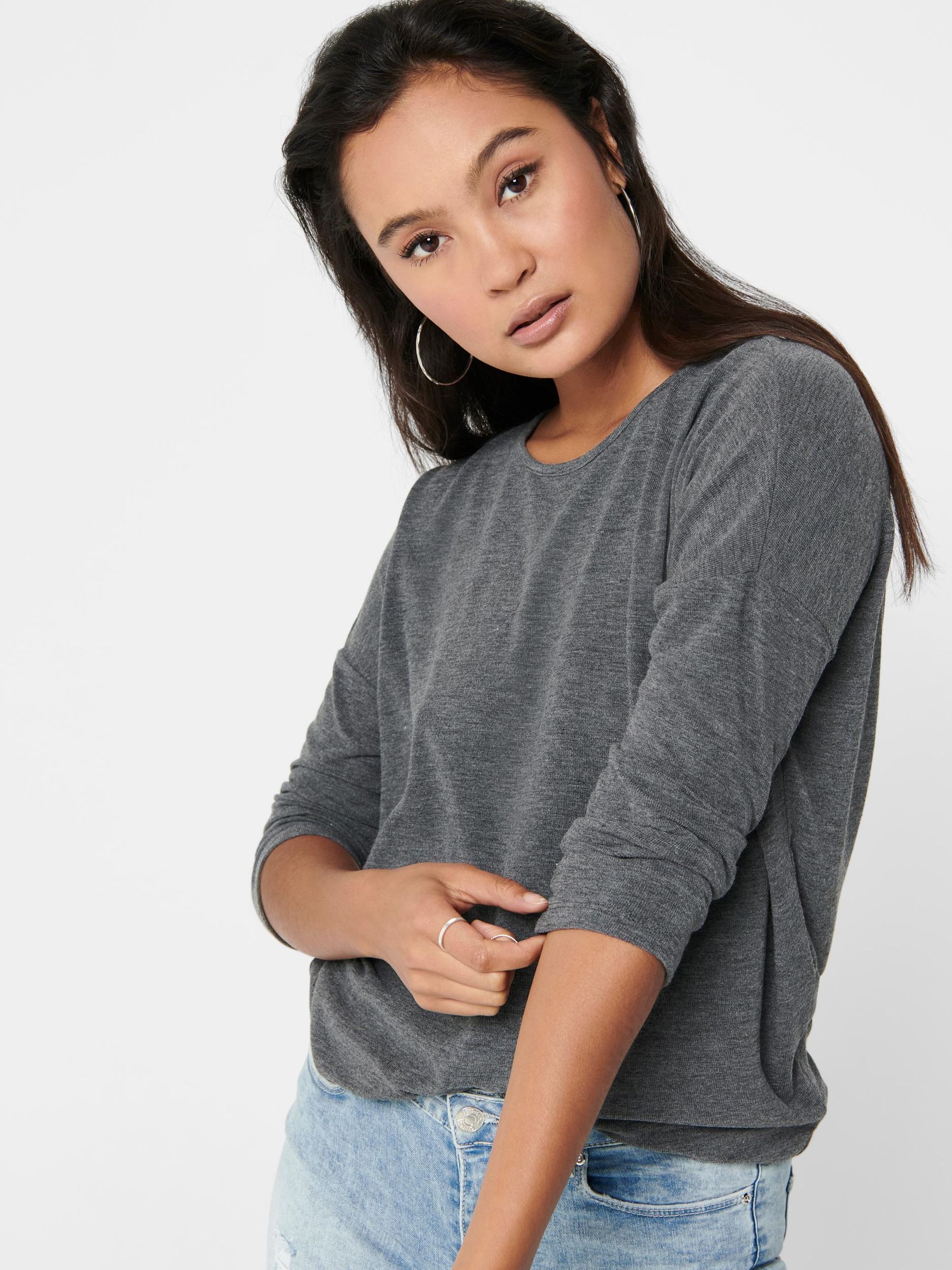 ONLY_SpringSummer2020_2812430_15157920_6.jpg Dünner Basic Strickpullover 3/4 Langarm Stretch Sweater ONLGLAMOUR