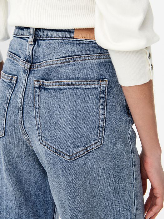 Only ONLY High Waist Jeans Stretch Denim Schlaghose 5-Pocket Wide Leg – Blau, Bild 5