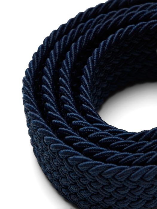 Jack & Jones JACK & JONES Elastischer Stoff Flecht Gürtel Stretch Belt ohne – Navy, Bild 3