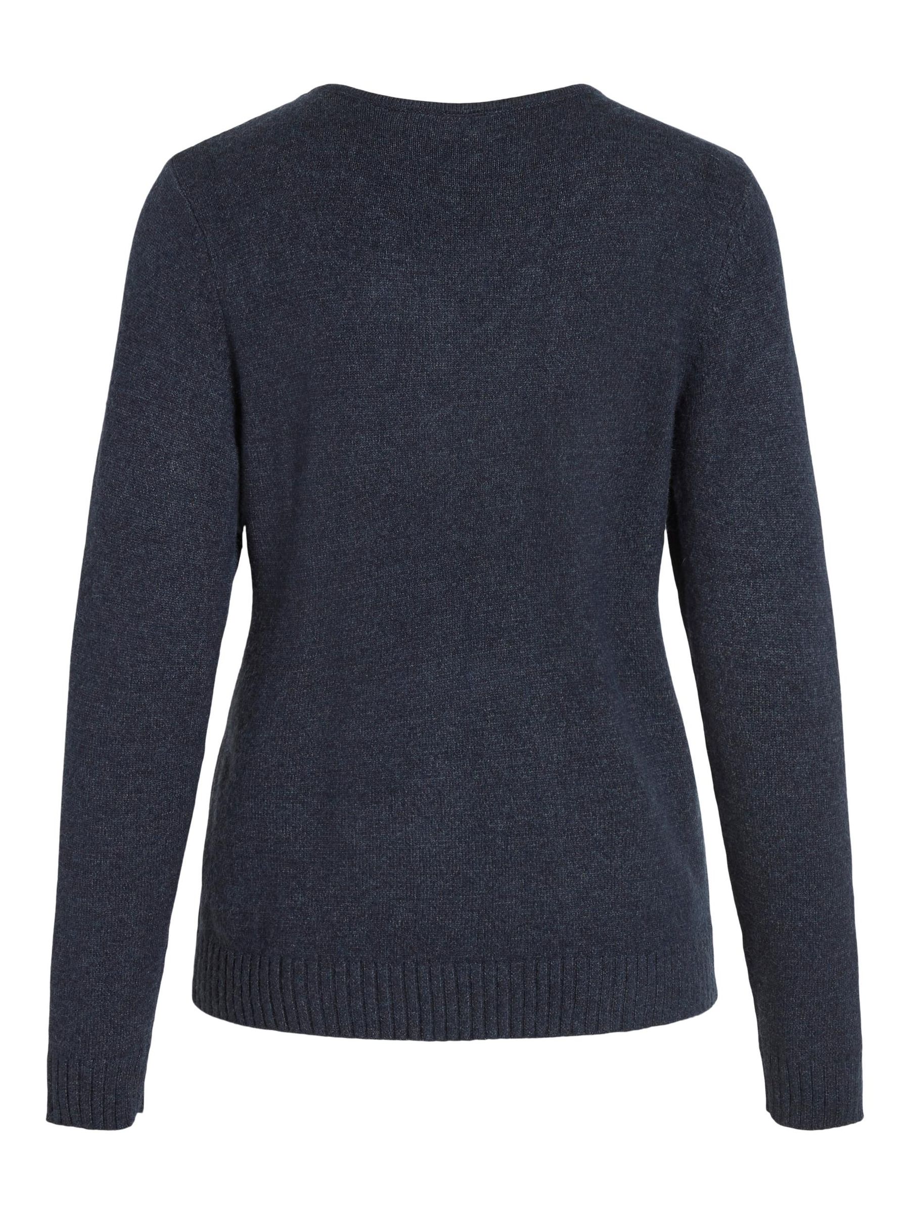 VILA_Noos2023_2581586_14042769_2.jpg Dünner Strickpullover Knitted Basic Stretch Sweater Langarm V-Neck VIRIL