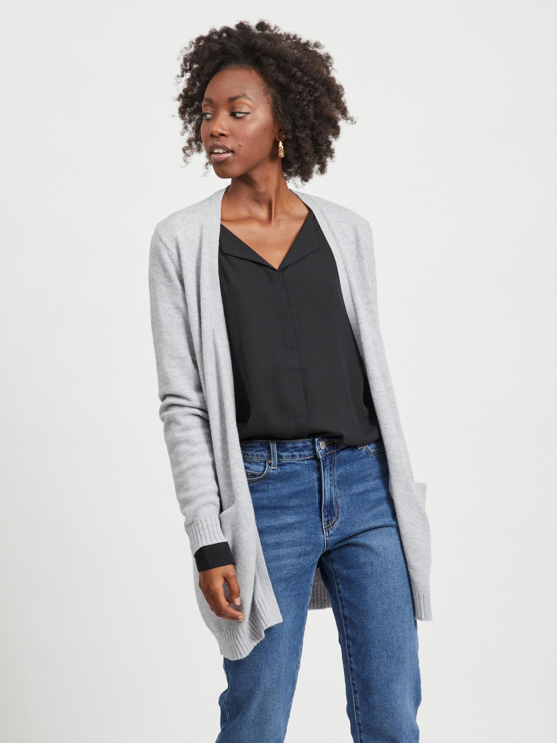 VILA_AutumnWinter2017_2620671_14044041_3.jpg Basic Cardigan Stretch Cozy Knit Feinstrick Jacke mit Taschen VIRIL